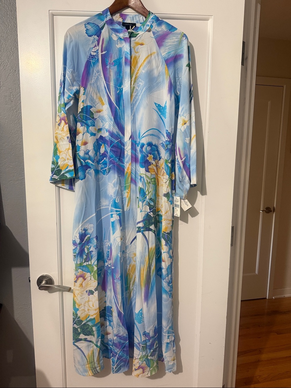 NWT NATORI LUXURY zip caftan size small